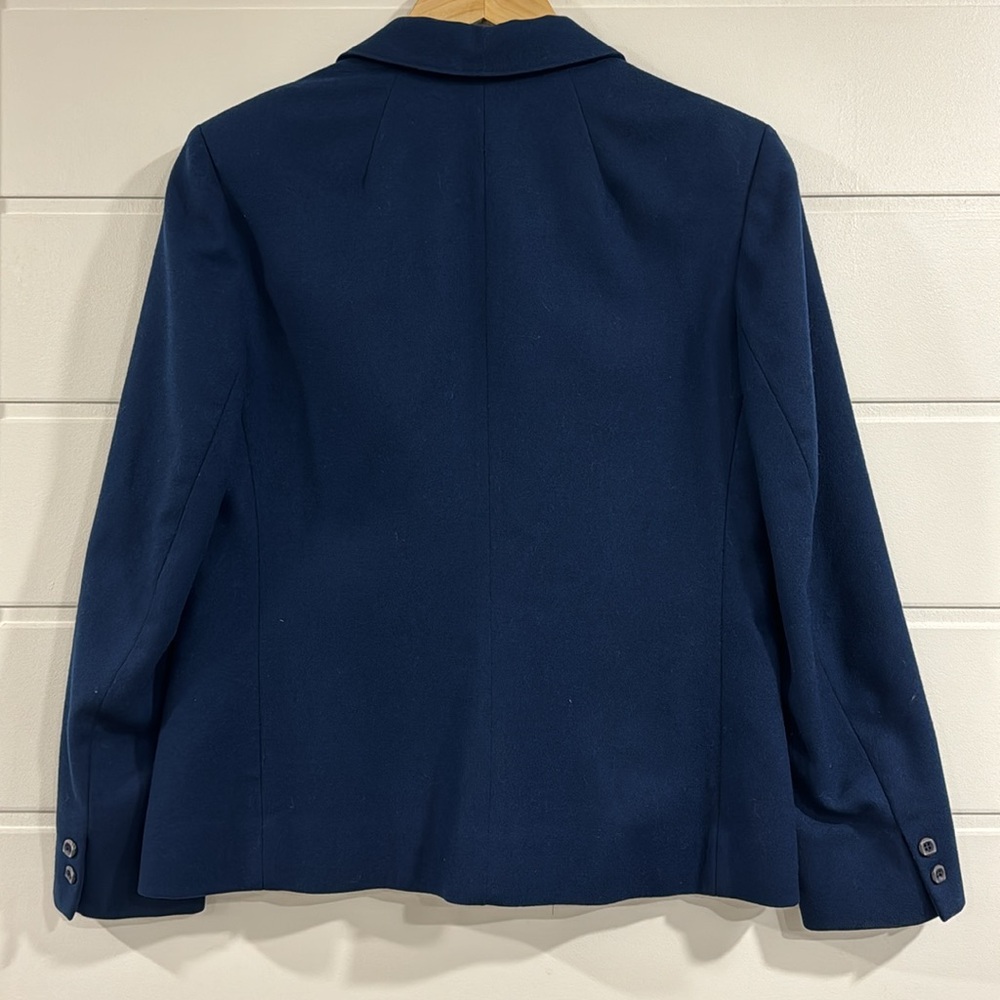 Petite Pendleton 100% Virgin Wool Navy Blazer - image 2